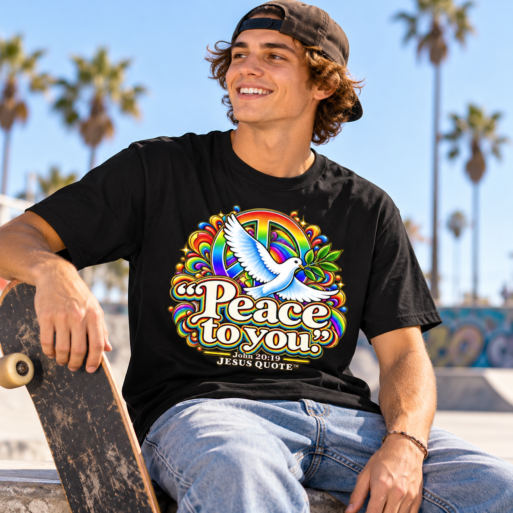 "Peace To You" Jesus Quote T- Shirt